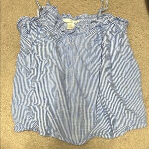 H&M Blue Striped Women's Tank Top